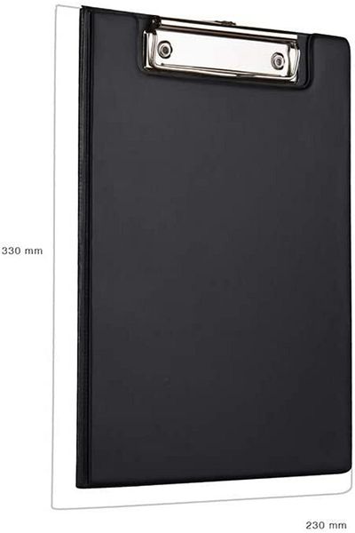EvoVici 2K 333S A4 Pvc Covered Secretary Table, Secretary Desk, Secretary Memo Pad, A4 Covered Secretary, Black