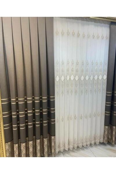 DGNPERDE Narissa Pano Fon Perde Vizyon Perde Salon Perdesi Pano Fon