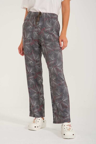Dennis Denise Pantaloni de pijama pentru femei 100% bumbac cu imprimeu floral