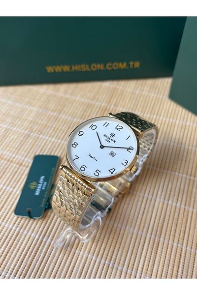 Hislon Vintage Model Men's Wristwatch Slim Case Sapphire (Anti-scratch) Glass