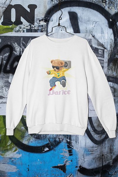 SUNFREE Φούτερ Unisex Teddy Dance με στάμπα Oversize