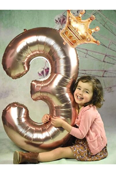 MFM Set de baloane din folie cu numere de 3 ani pentru petrecere