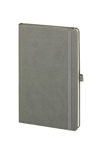 Pulko Promotional Classic 224 Pages Thermo Faux Leather Cover Lined Notebook 13 X 21 Cm, Gray