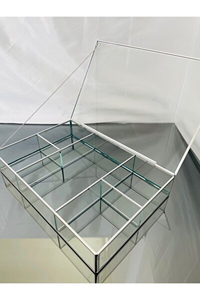 Bera tasarım منظم حجرة فضية - علبة زجاجية - علبة شوكولاتة