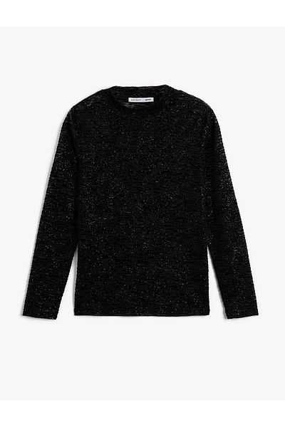Koton Lurex Velvet Λεπτομερής Μπλούζα Σιφόν