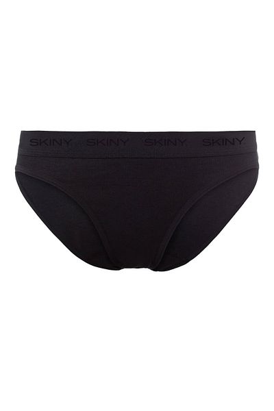Skiny Damen Rio Slip, 2er Pack – Unterwäsche, Unterhosen, Baumwolle, Logobund, Feinripp, einfarbig
