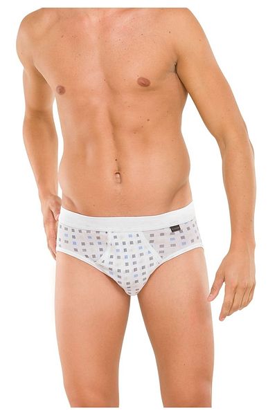 Schiesser Herren Slip 2 PACK - Sportslip, Essentials Feinripp, Karo-Print, S-XXL