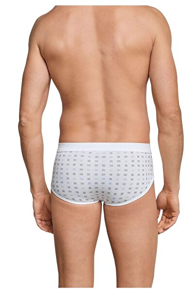 Schiesser Herren Slip 2 PACK - Sport Slip, Essentials Feinripp, Tile-Print, S-XXL