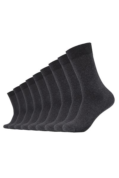 camano Unisex Socken - Komfortsocken, einfarbig, 9er Pack