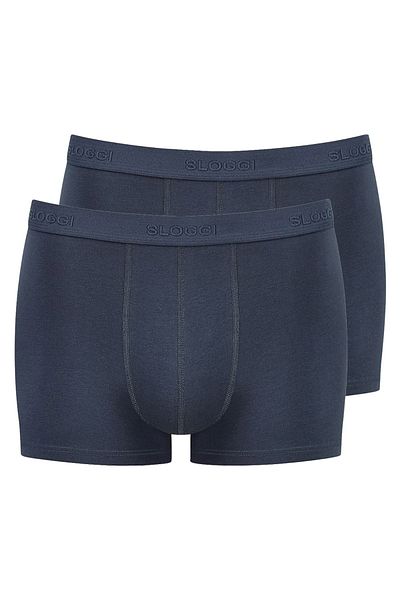 SLOGGI Herren Boxershorts, 2er-Pack – 7/24, Baumwolle, einfarbig