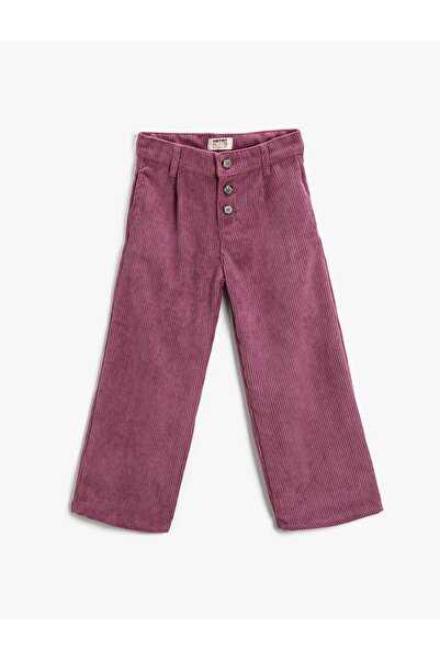 Koton Pantaloni largi material reiat catifea