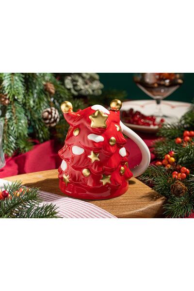 English Home Pine Tree Dolomite Kupa 300 ml Kırmızı