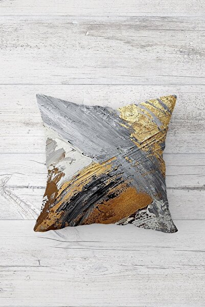 on the clouds Gold Tree Body and Color Blocked Hidden Zippered Throw Pillow Cover Sofa Pillow Cover Set (4pcs)