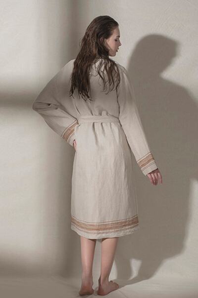 Buldans Marl Linen Bathrobe