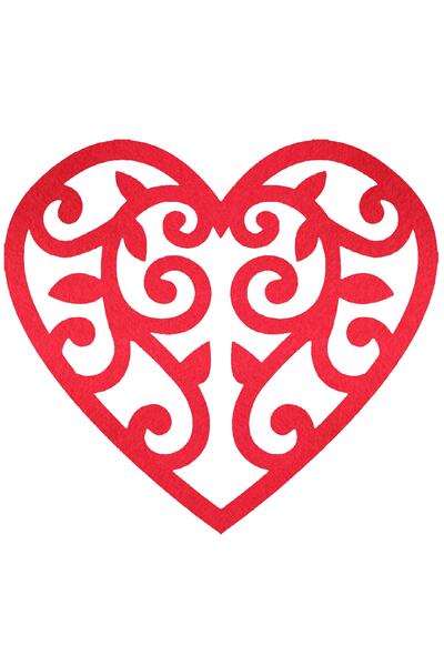 Lora Davet Ρομαντικό αμερικάνικο σερβίτσιο (2 ΤΕΜ.) Κόκκινο 16545