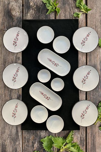 Keramika Sakura 14 Piece Breakfast Set for 6 People