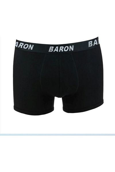 BARON Ανδρικό χτενισμένο βαμβακερό Lycra Boxer - Μαύρο -my001