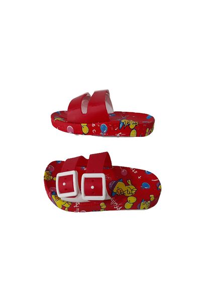 GEZER Red-white Girl's Chick Figured Non-Slip Sole Comfortable Pool Beach Sea and Daily Slippers