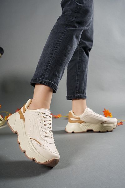 Riccon Women's Sneakers0012146 Ecru