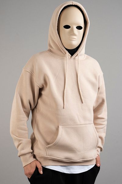 bombe Men's Basic Hooded Sweatshirt Beige