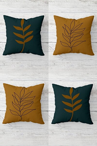 linazaitun Scandinavian Style Bohemian Throw Pillow Cover - Hidden Zipper, 4 ...