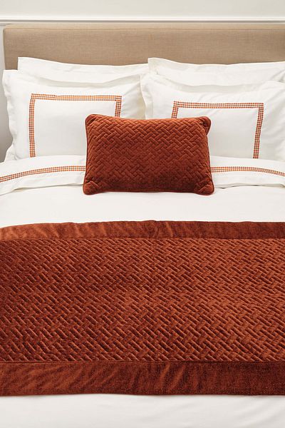 Karaca Home White Col Bruce Cinnamon Bed Runner Set