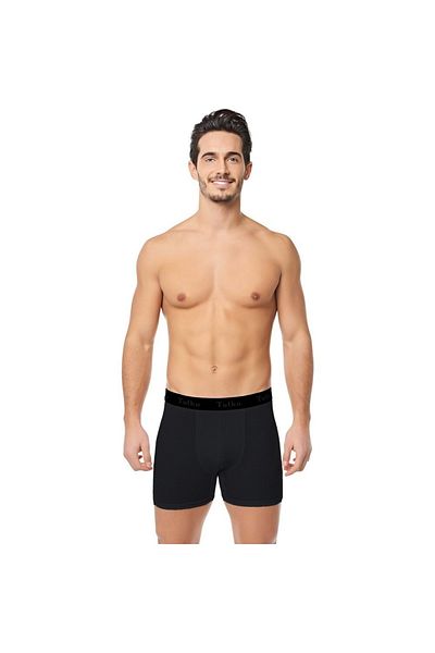 Tutku 0400 Model Men's Black Elastane Sports Boxers