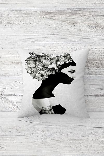 on the clouds Love Lettering Tropical Leaf And Women's Hidden Zippered Throw Pillow Cover Sofa Pillow Cover Set(4pcs)