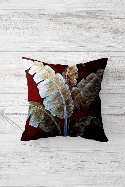 on the clouds Gemici Anchor and Leaf Patterned Hidden Zippered Throw Pillow Cover Seat Pillow Cover Set (4 Pieces)