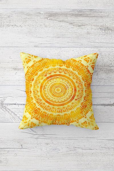 Latibule Girl Theme Tie-Dye Patterned Hidden Zippered Throw Pillow Sofa and Pillow Set