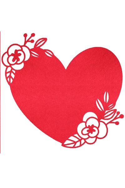 Lora Davet Ρομαντικό Αμερικάνικο Σερβίτσιο (2 ΤΕΜΑΧΙΑ) Κόκκινο 16544