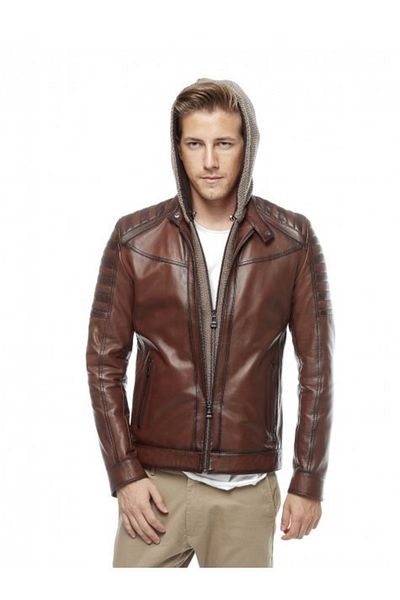 Hodore Helsinki Tan Leather Coat