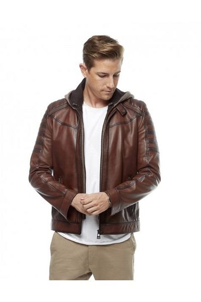 Hodore Helsinki Tan Leather Coat
