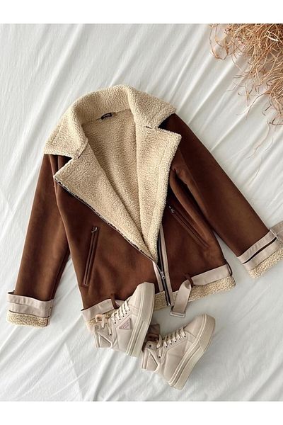 My Bella Neue Saison Importierter Wildledermantel Trenchcoat