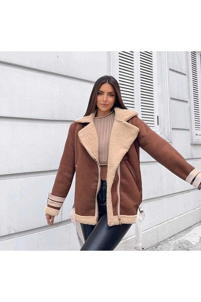 My Bella Neue Saison Importierter Wildledermantel Trenchcoat