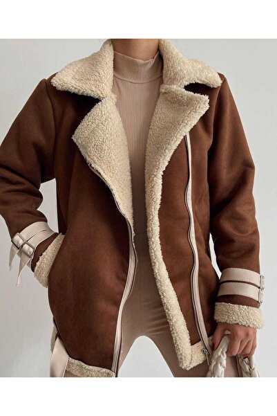 MyBella New Season Imported Suede Coat Trench Coat