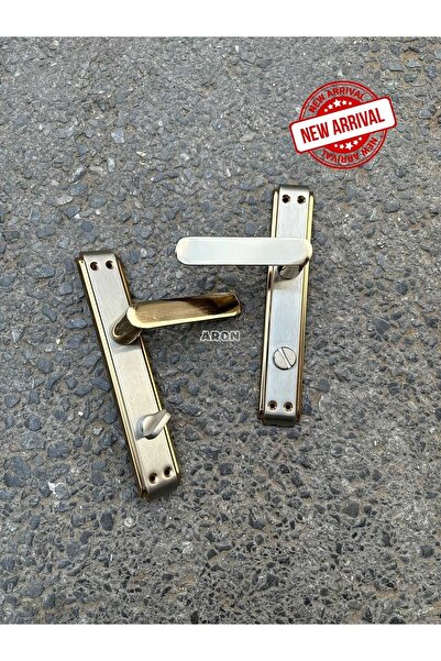 ARON Sofuoğlu Lüx Barbaros Anka Aynalı Albifirin Sarı Saten (BANYO-WC) Kapı Kolu Alüminyum / Çelik