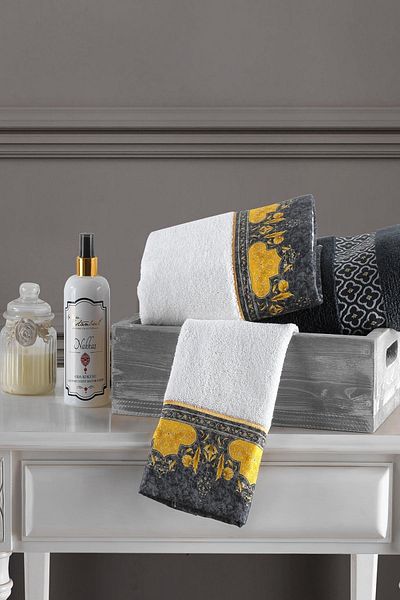 İyi Geceler İstanbul Nakkaş Towel Set Rumî