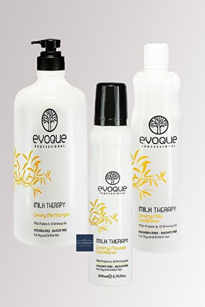 evoqua Evoque Milk Therapy 1000 Ml + Milk Thrapy Krem 400 Ml +bakım Köpük 200ml