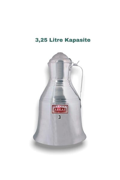 YILDIZ ARKAR Alüminyum Parlak Güğüm Ibrik 3,25 Litre No 3