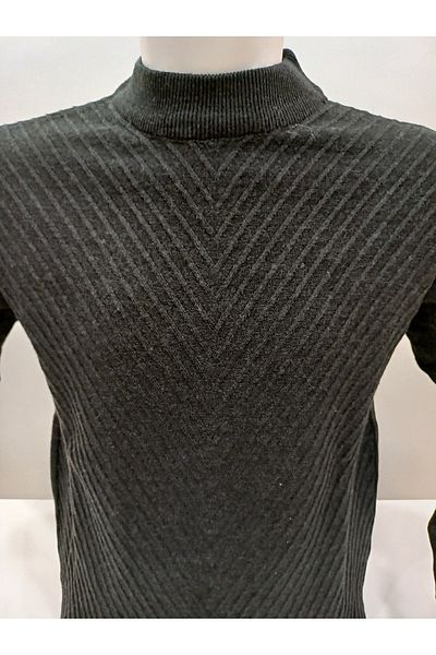 ALGE TRİKO Ανδρικό πουλόβερ Güncüoğlu Half Fisherman Steel Knit