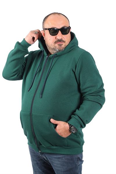 MocGrande Plus Size Unisex Hooded 3ip Sweat 11701 Neftı