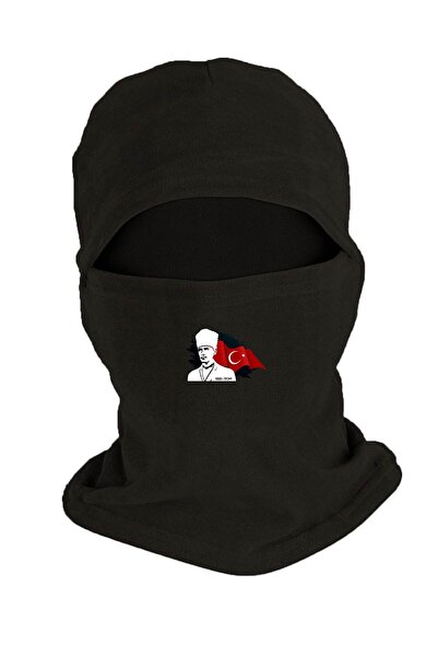 Zeron Tasarım Зимовий полярний маска з принтом Мустафи Кемаля Ататюрка, чорна Bll1030