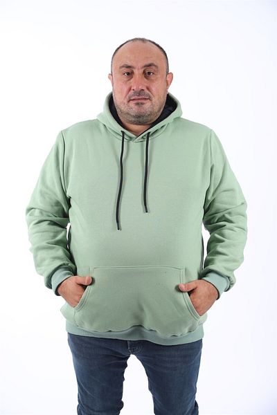 MocGrande Ανδρική κουκούλα 11700 με βασική εφίδρωση Plus Size