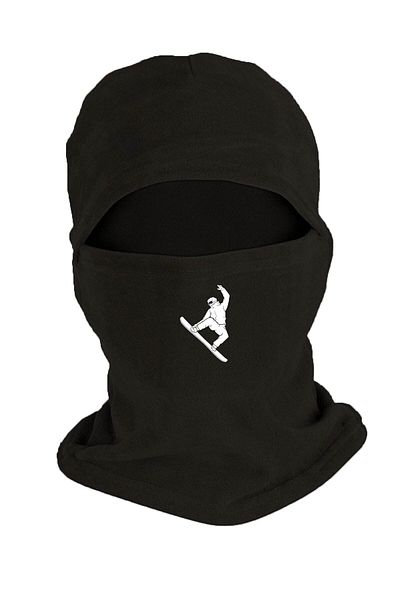Zeron Tasarım Ski Printed Winter Fleece Snow Mask Black Bll2006