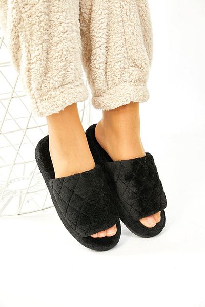 Mrt Shoes Γυναικείες Παντόφλες Σπίτι με ίσιο τακούνι τετράγωνο σχέδιο Ύψος τακουνιού 3,5 cm