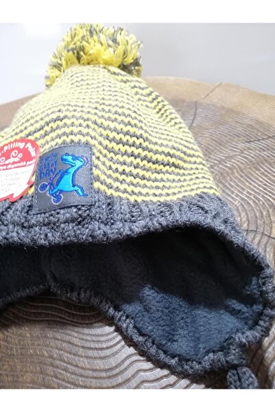 Kitti Baby Boy Fleece Lace-Up Beanie 22110-07-002 0-18 Months