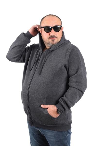 Starbattal Великий розмір унісекс з капюшоном 3ip Sweat 11701 Антрацит