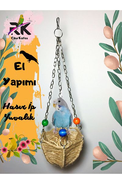 Ciko Kafes Bird Sleeping Hammock Swing And Nest