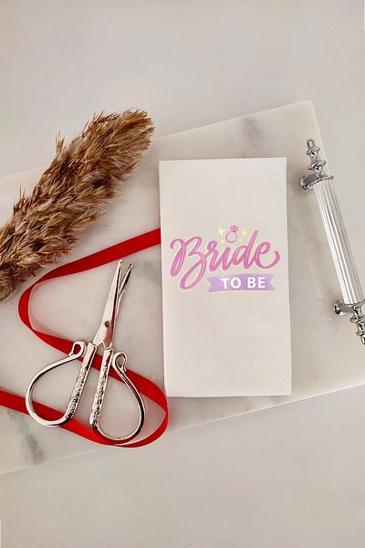 NapkinStore Bride To Be (pink) Printed Napkin 20 Pack